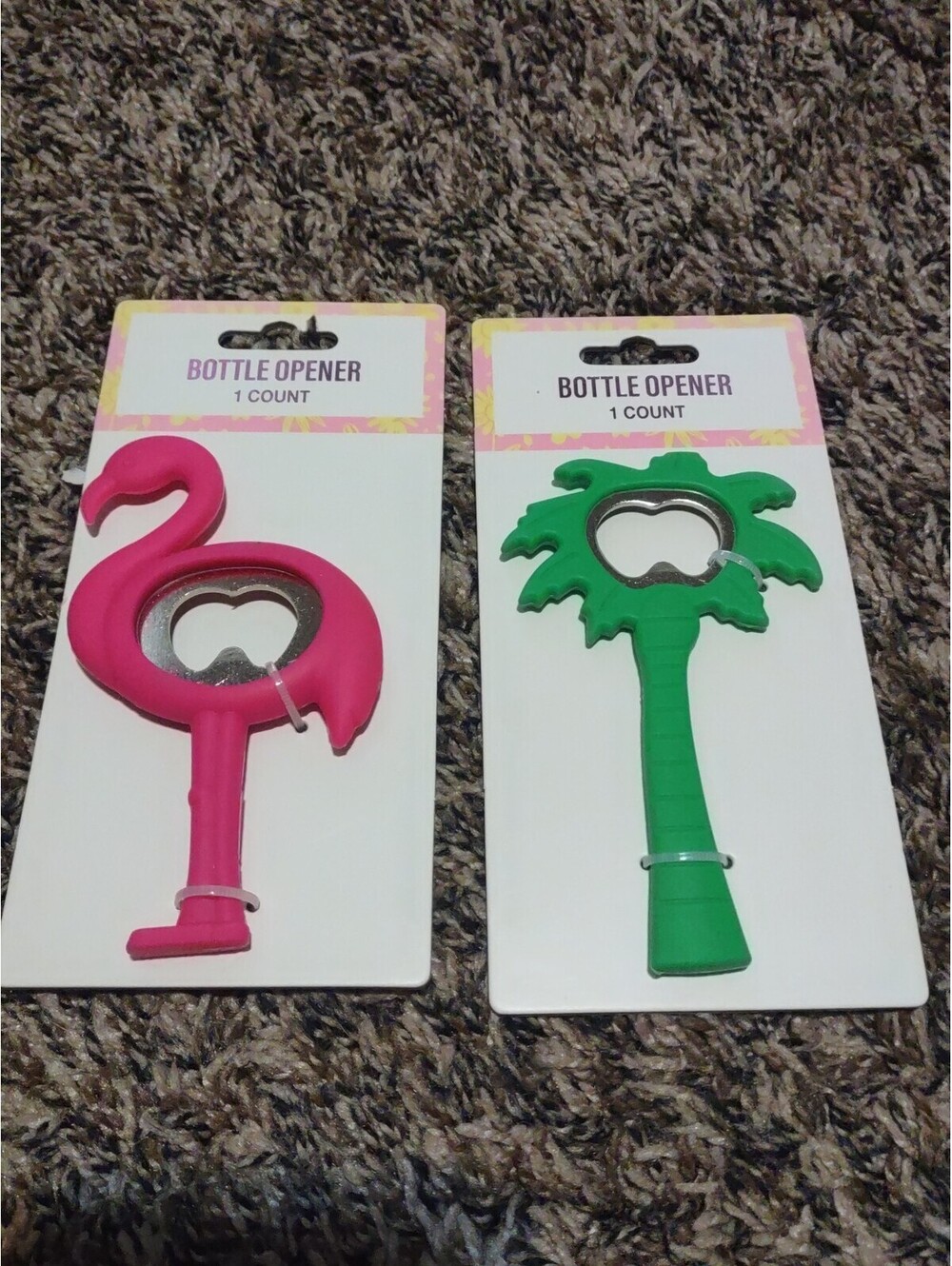 Bottle Opener Flamigo Palm Tree Lot Of 2